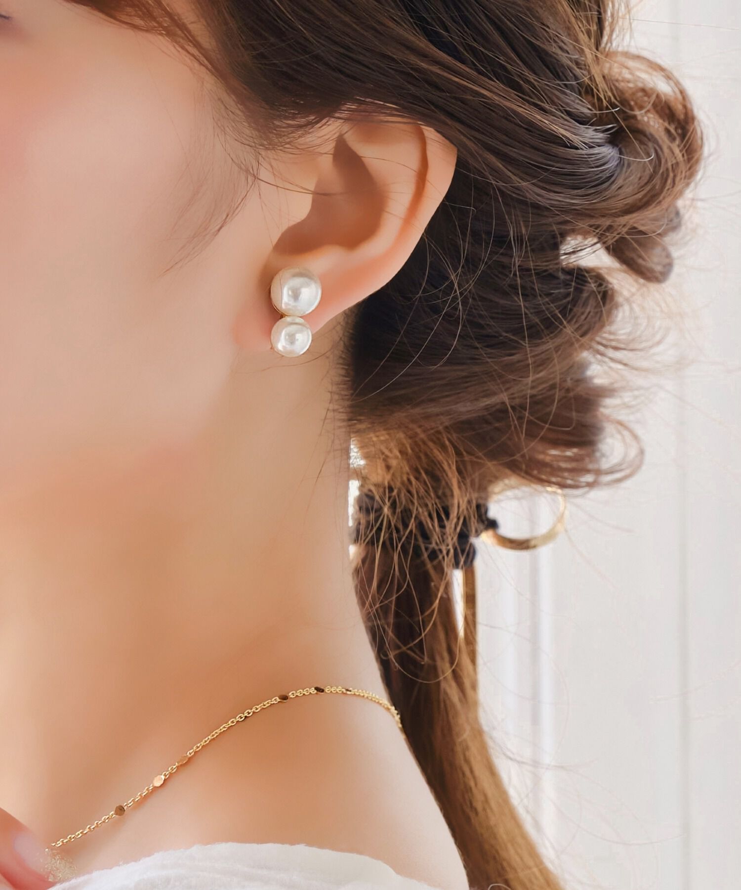 Phoebe「ツインパールイヤリング」|イヤリング|