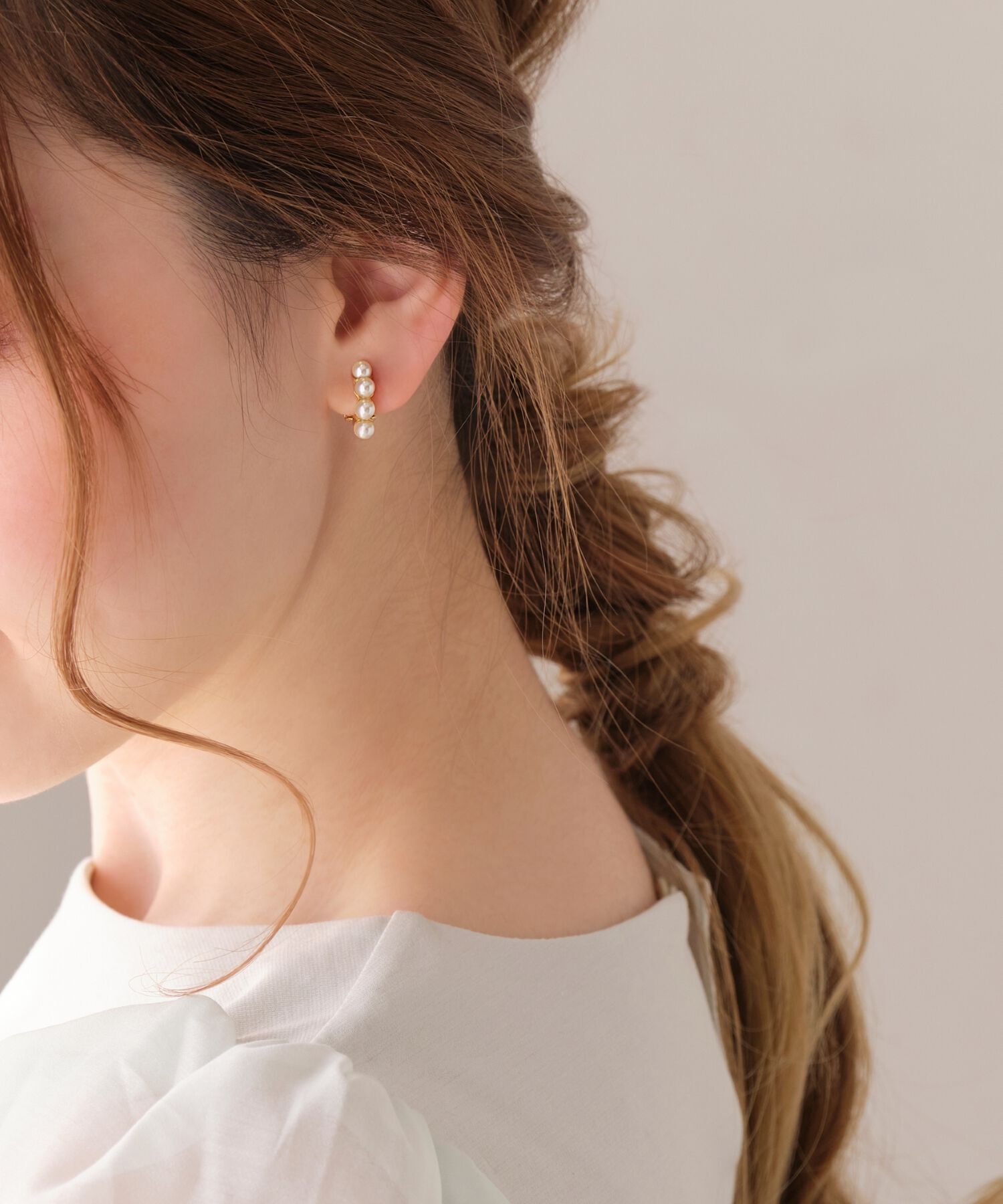 Phoebe「【シリーズ累計販売15000点突破！】【痛くないシリーズ】≪雑誌掲載≫ノーブルパールエアリーイヤリング」|イヤリング|