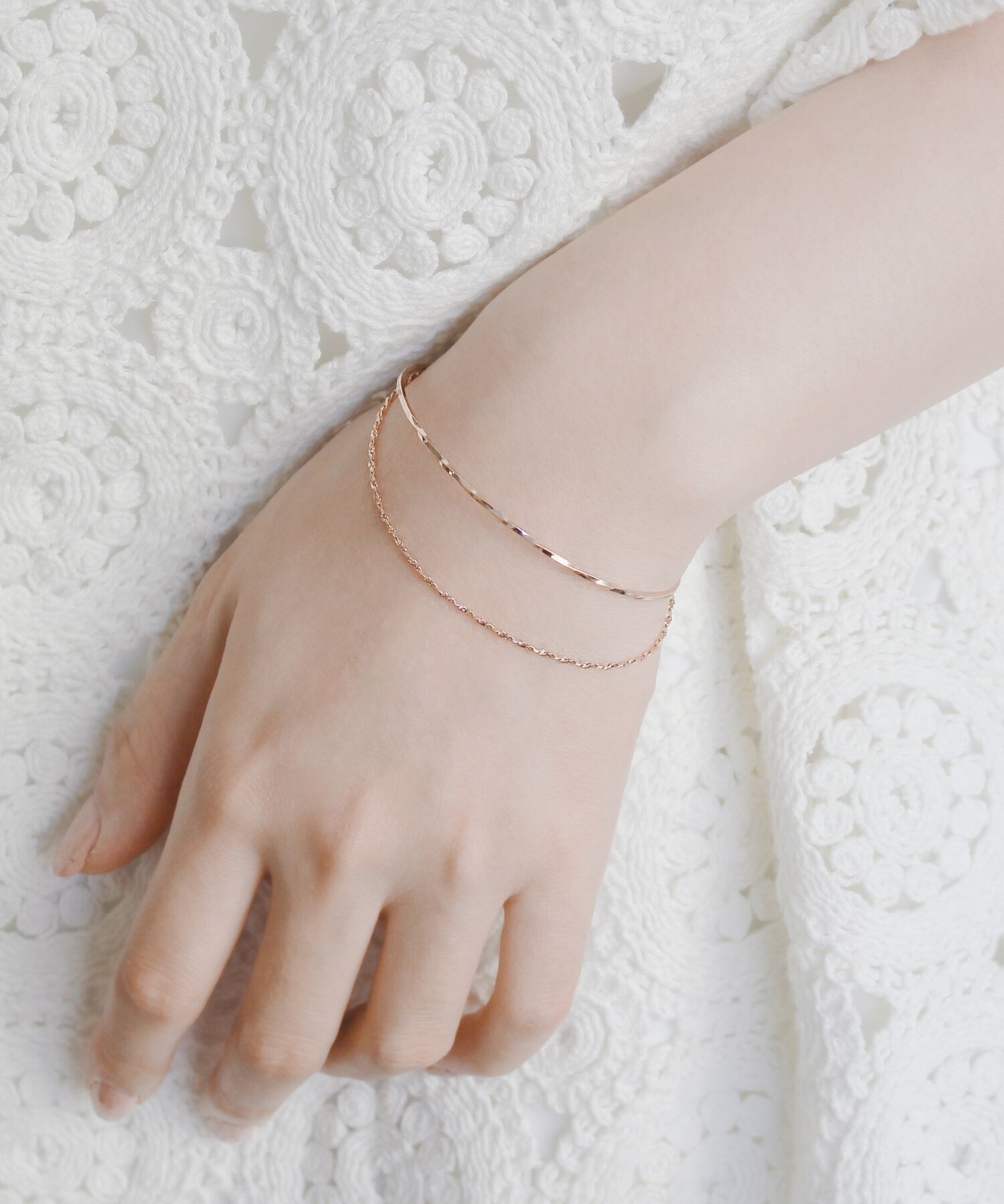 Phoebe「クラッカードレーブバングル ローズゴールド」|ブレスレット・バングル|