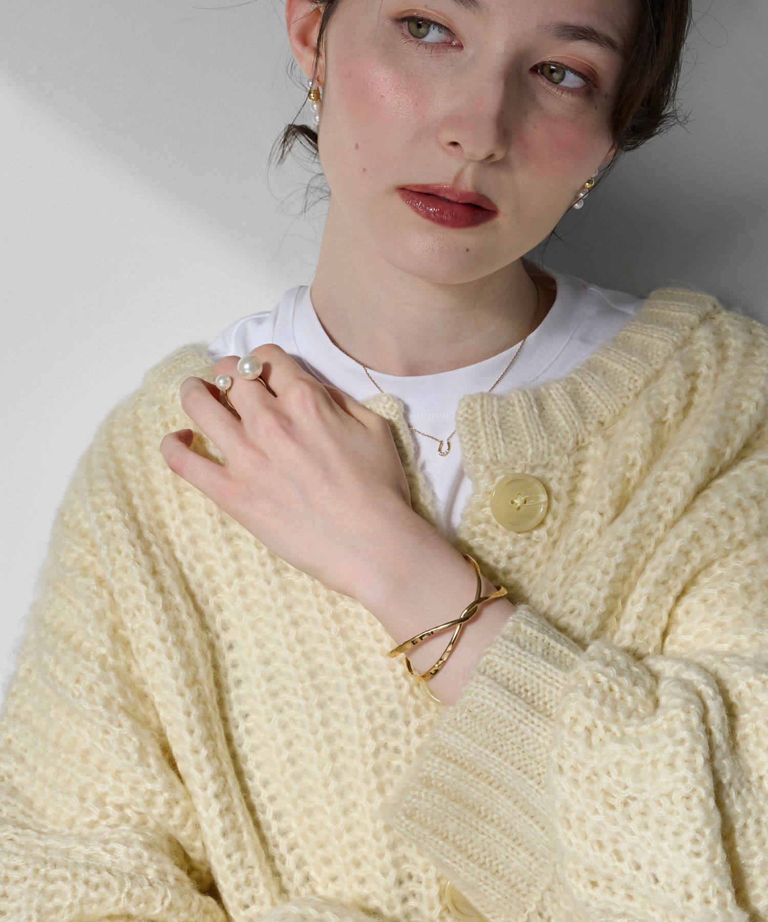 Phoebe「≪雑誌掲載≫トップクロスワイドカフバングル」|ブレスレット・バングル|