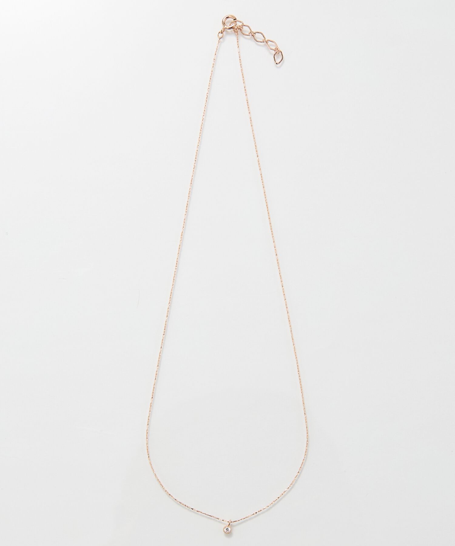 Phoebe「【金属アレルギー対応】シャイニーフチミルネックレス　シャンパンゴールド」|ネックレス|