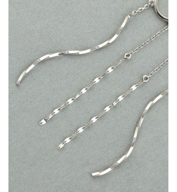 Jouete「ダブルフェイスイヤリング チェーン&times;ツイスト」|イヤリング|