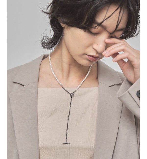 Jouete「【一部WEB限定カラー】ラリエット パール ネックレス」|ネックレス|