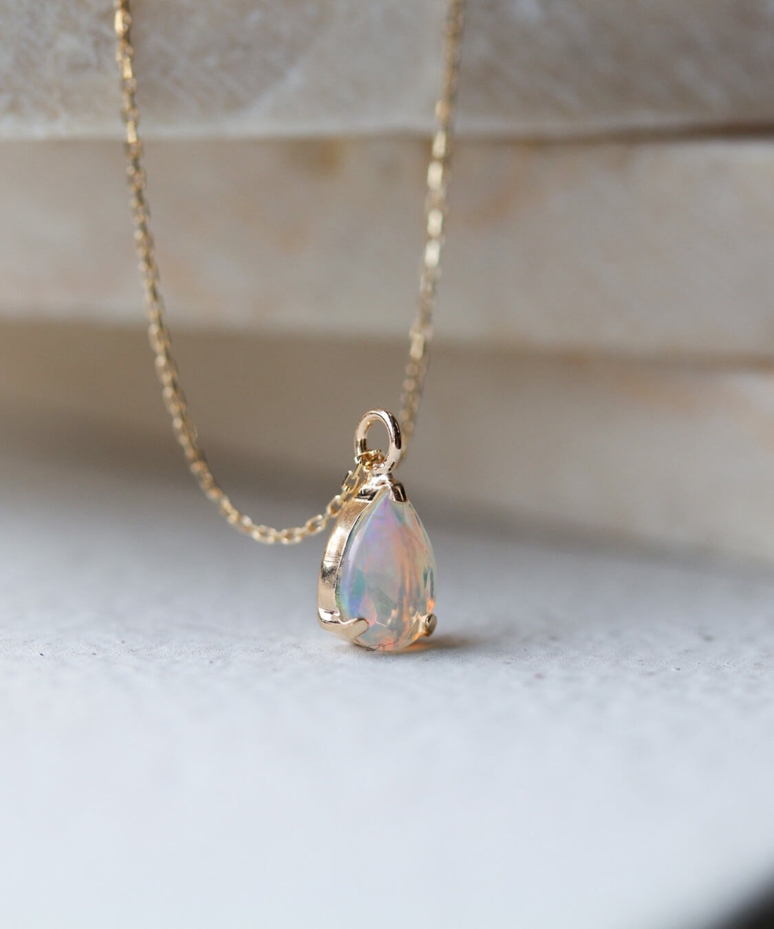  「オパール ネックレス | K10YG」|ネックレス|