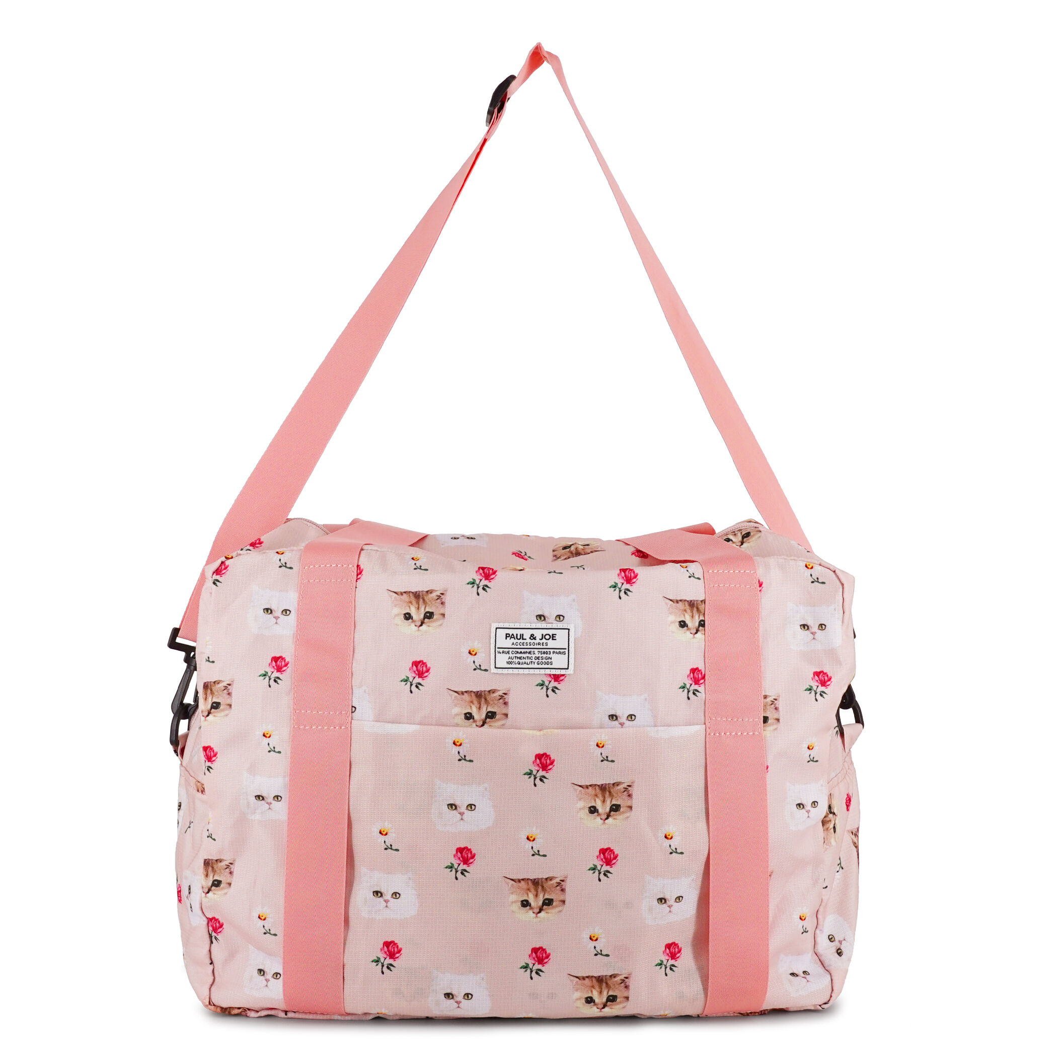 PAUL&JOE「折りたたみボストンバッグ／ジブシー＆ヌネット総柄」|ボストンバッグ|