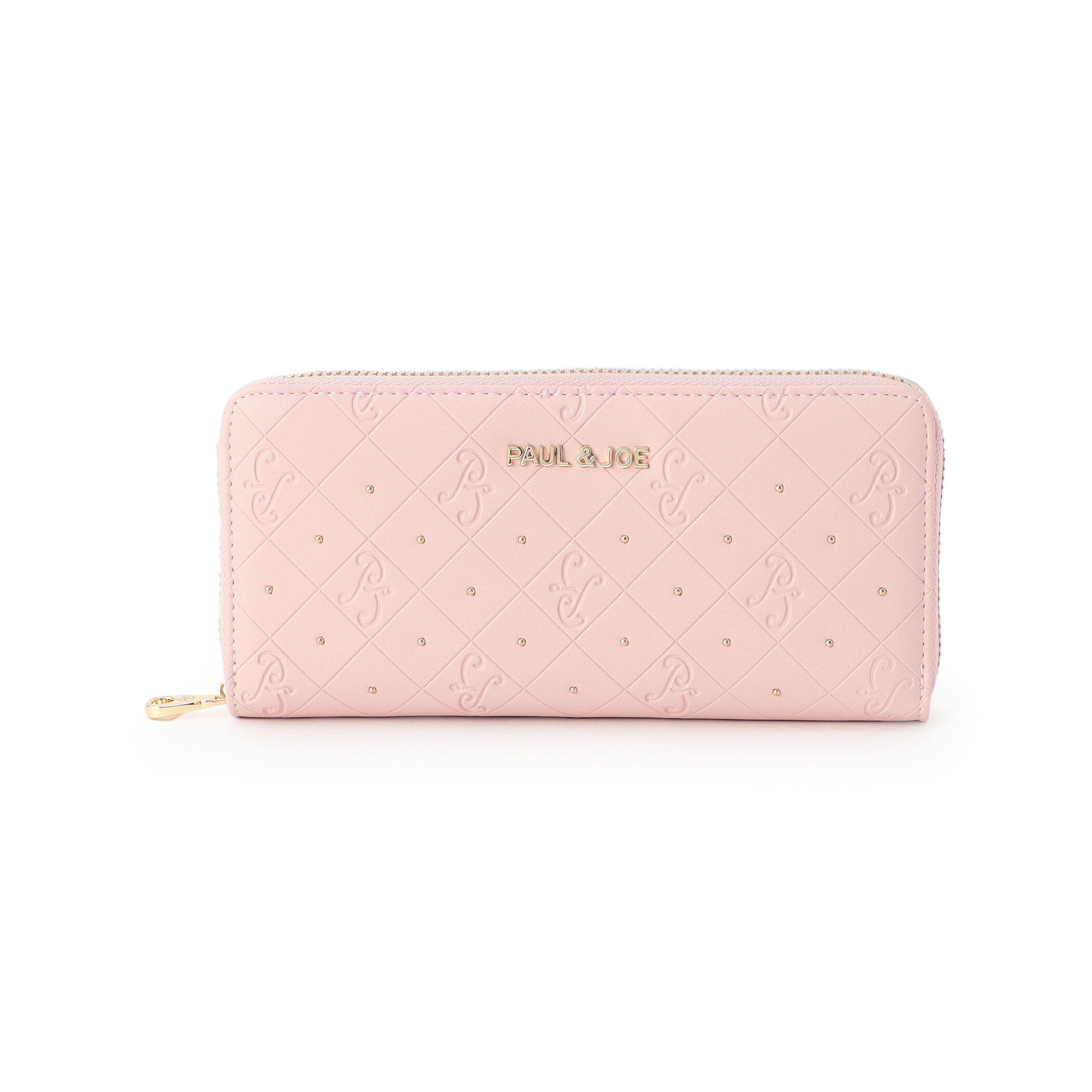 PAUL&JOE「ラウンド束入れ／ロゴエンボス」|財布|ピンク