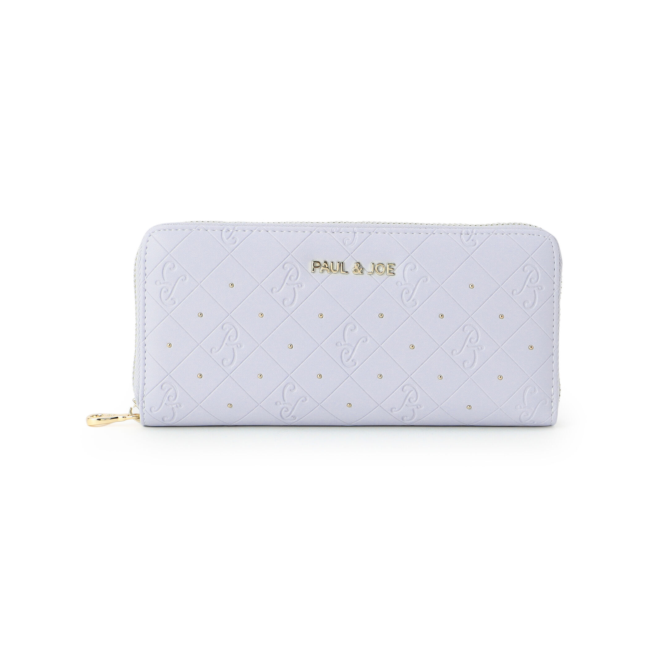 PAUL&JOE「ラウンド束入れ／ロゴエンボス」|財布|ブルー