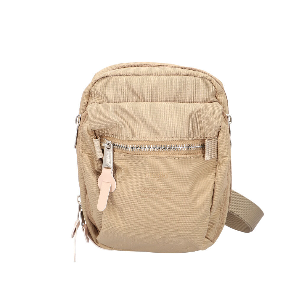 anello「アネロ ミニショルダー anello ATH3236 通販 スリー 縦型 ウォレットショルダー」|ショルダー・メッセンジャー|ベージュ1