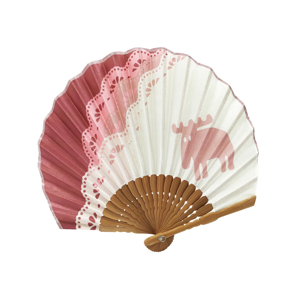 moz「扇子 レディース 通販 せんす センス メンズ ケース付き ストラップ付き 竹 バンブー 軽量」|その他|ピンク1