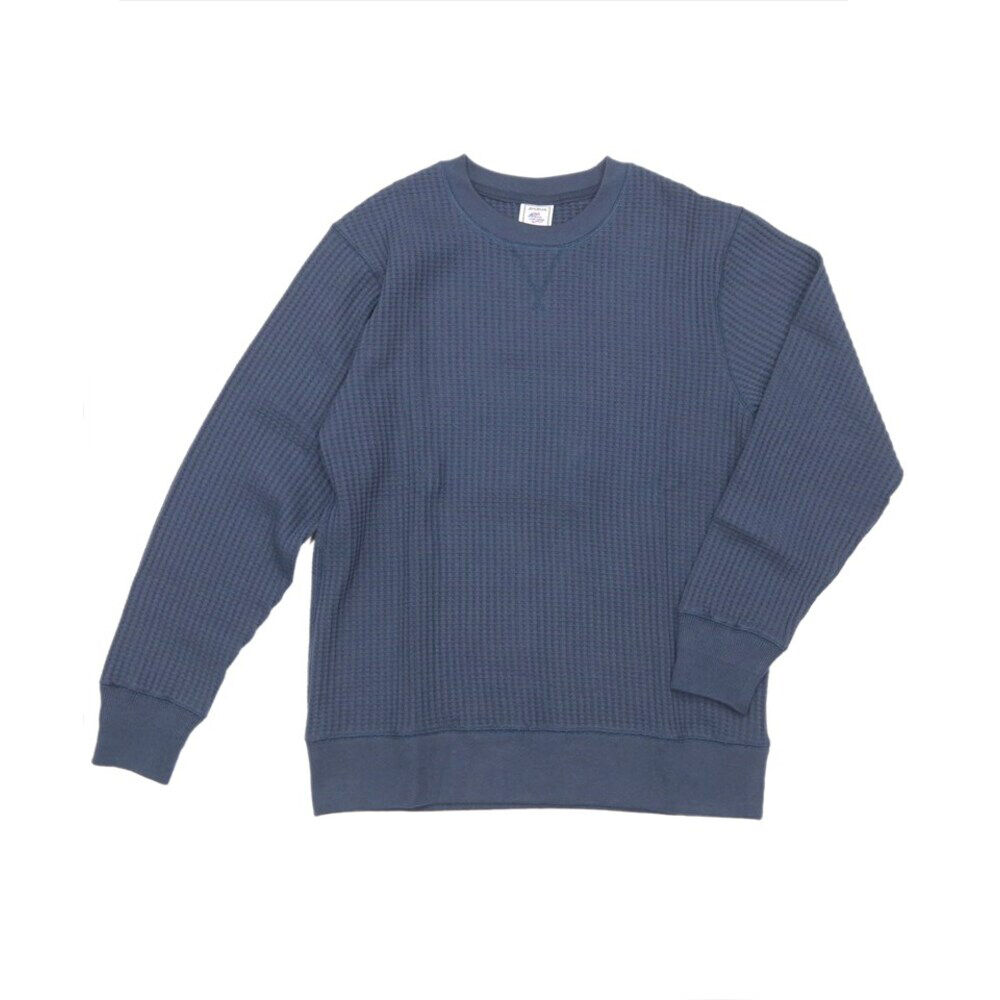 BACKYARD FAMILY「JEMORGAN サーマル JB001-52C 通販 ワッフル ロンT ビッグワッフル」|Tシャツ・カットソー|ブルー1