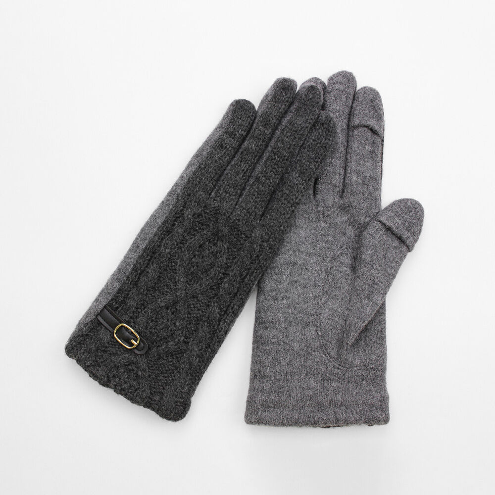 BACKYARD FAMILY「クロダ 手袋 レディース 通販 グローブ 手ぶくろ スマートフォン対応 スマホ 対応」|手袋|グレー1