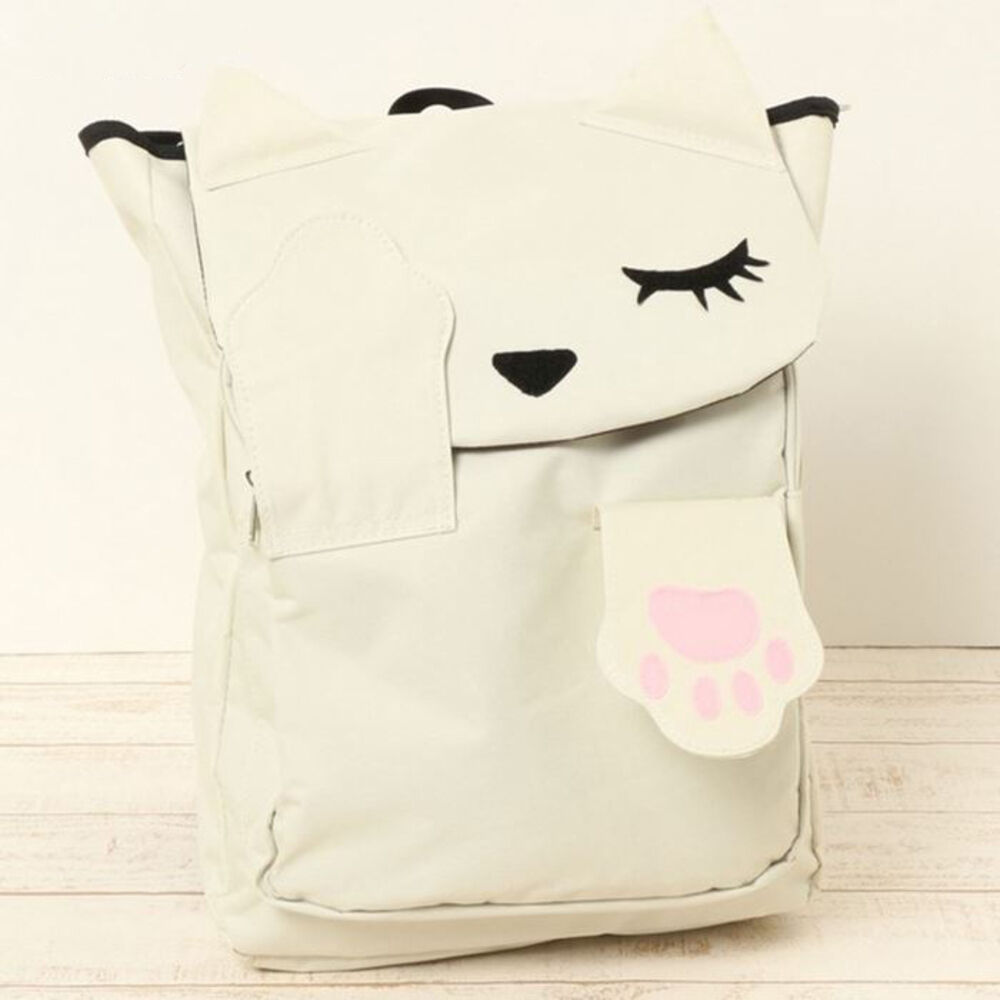 BACKYARD FAMILY「リュック ねこ 通販 リュックサック デイパック バックパック 猫モチーフ おすましプーちゃん」|リュック|ホワイト1