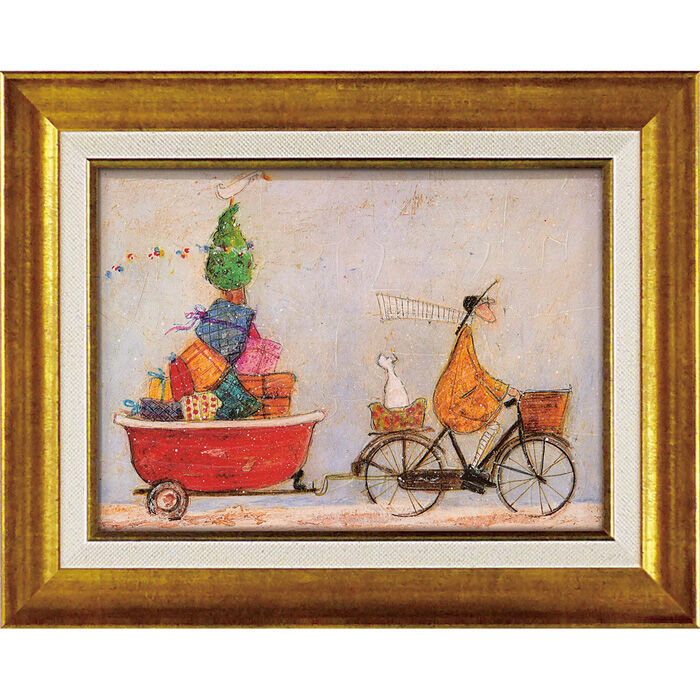 BACKYARD FAMILY「サムトフト 絵画 通販 約 30cm &times; 39cm Sam toft アートフレーム おしゃれ」|その他|ブルー1
