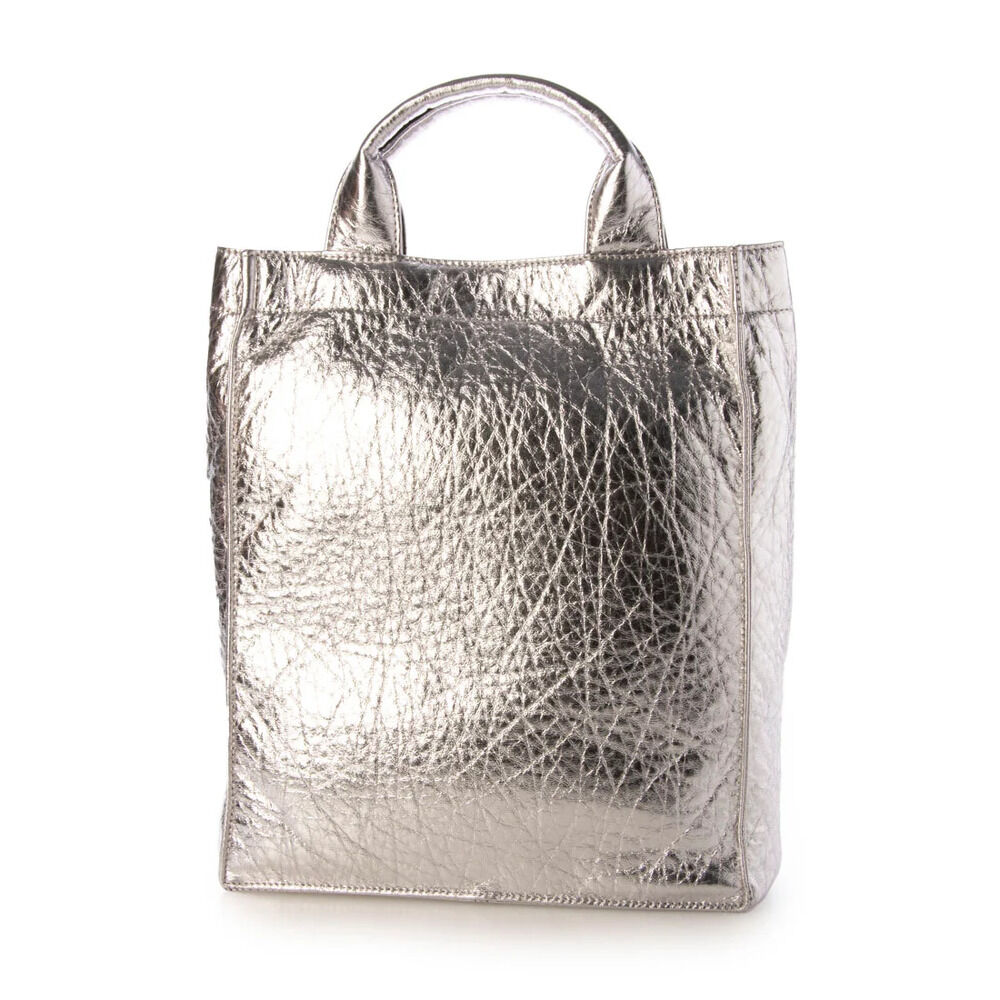 cache cache「カシュカシュ cachecache ショッパーバッグ トート 縦型 通販 ショッパー 手提げ」|トートバッグ|シルバー1