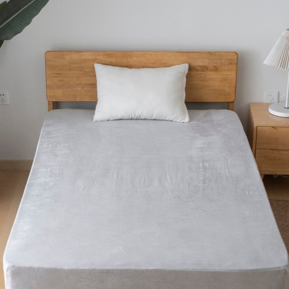 BACKYARD FAMILY「シーツ ボックスシーツ セミダブル 通販 ベッドシーツ ベッドカバー カバー 起毛 厚手 のびのび」|ブランケット|グレー1