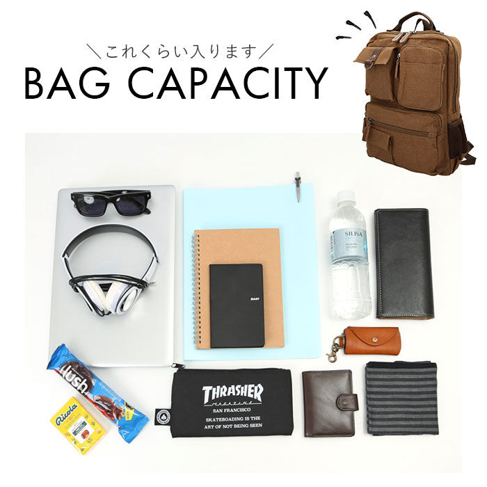 BACKYARD FAMILY「リュック メンズ 大容量 通販 リュックサック ディパック 大容量 キャンバス 帆布 ポケット」|リュック|