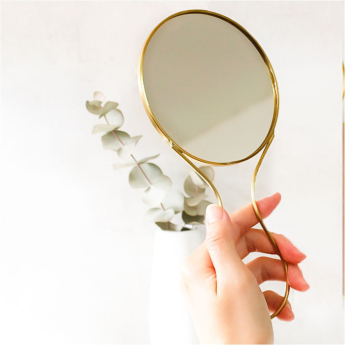 BACKYARD FAMILY「ハンドミラー おしゃれ 通販 ウォールミラー 手鏡 化粧鏡 壁掛け鏡 メイクミラー ミラー 鏡」|その他|