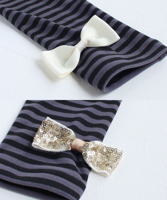 BACKYARD FAMILY「Rora 子供服 スカート 通販 スカッツ カエデ リボンボーダースカッツ スカートパンツ」|その他|