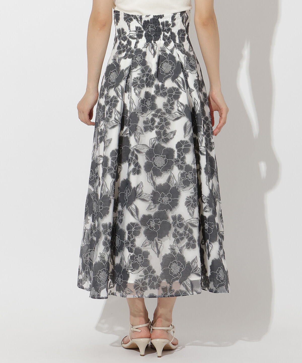 アンドクチュール「オパールフラワーフレアスカート」|フレア|