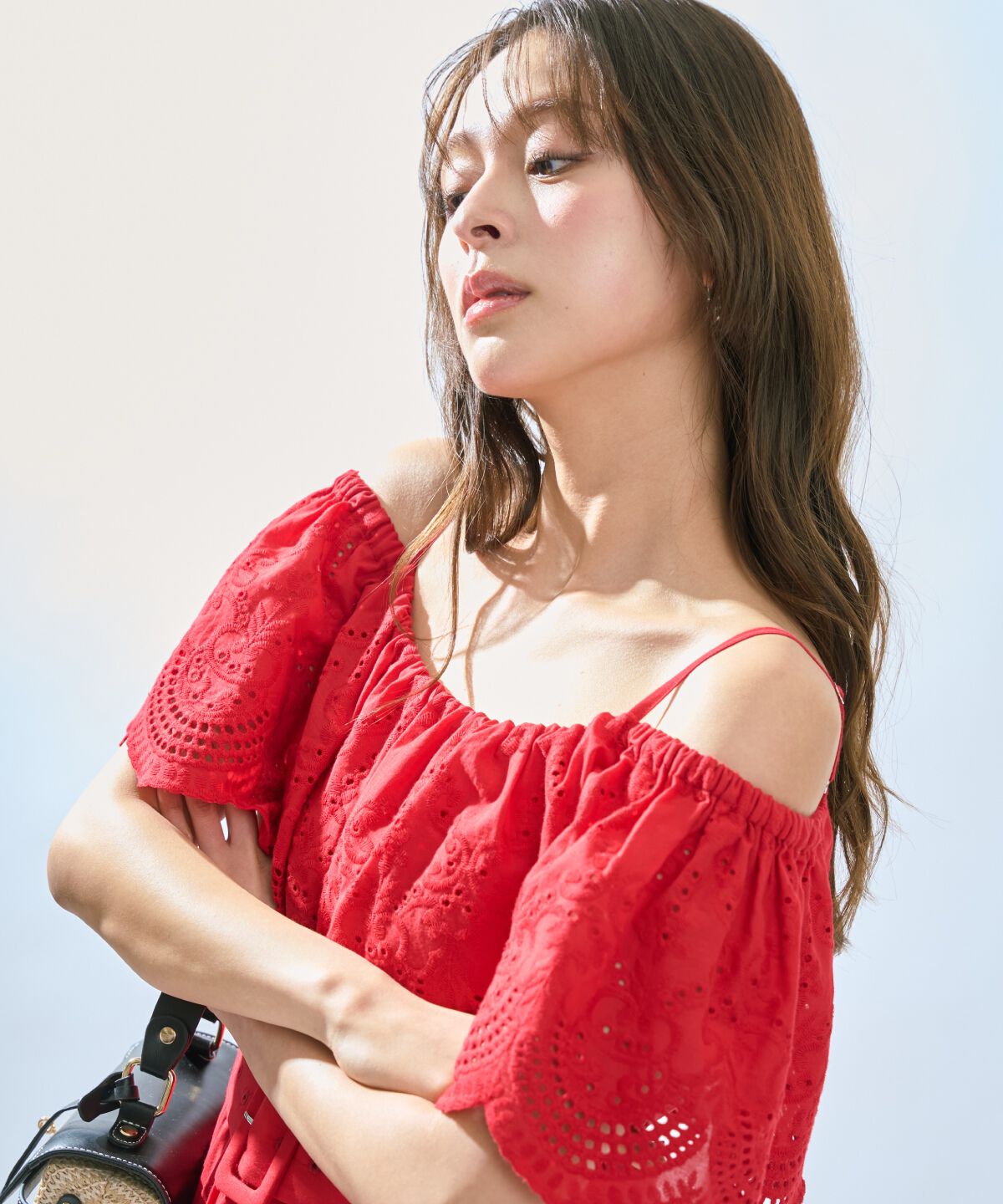 アンドクチュール「レースオフショルティアードワンピース」|ワンピース|