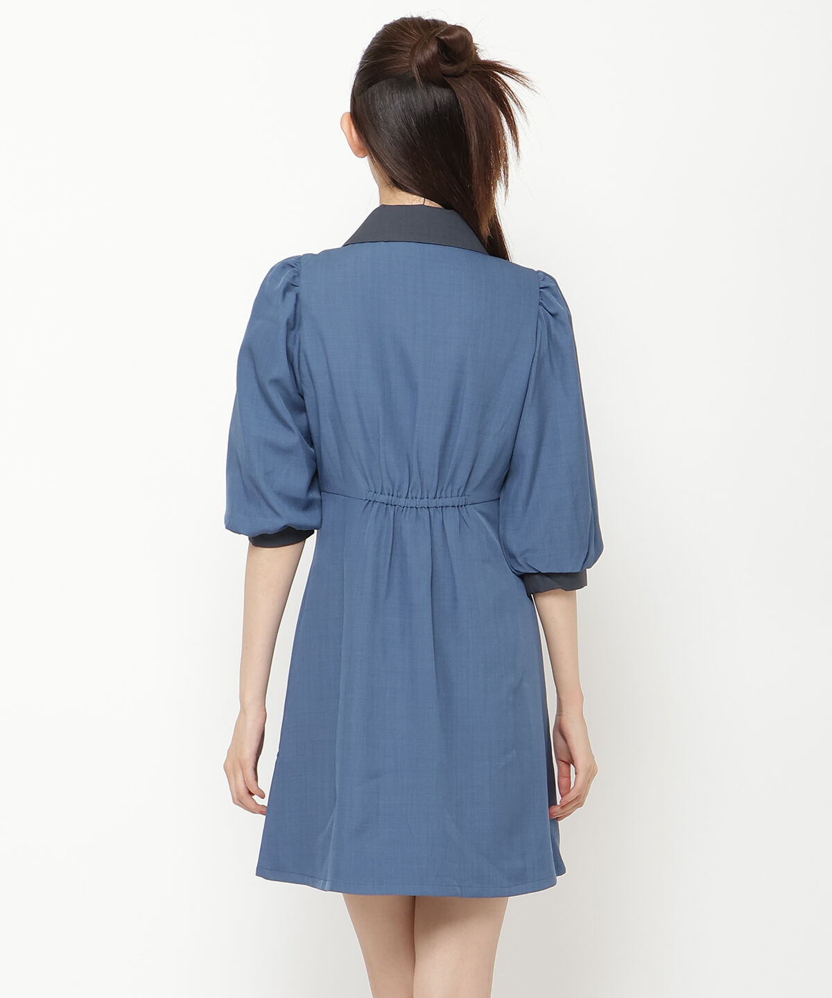 REDYAZEL「バイカラーフロントジップミニワンピース」|ワンピース|