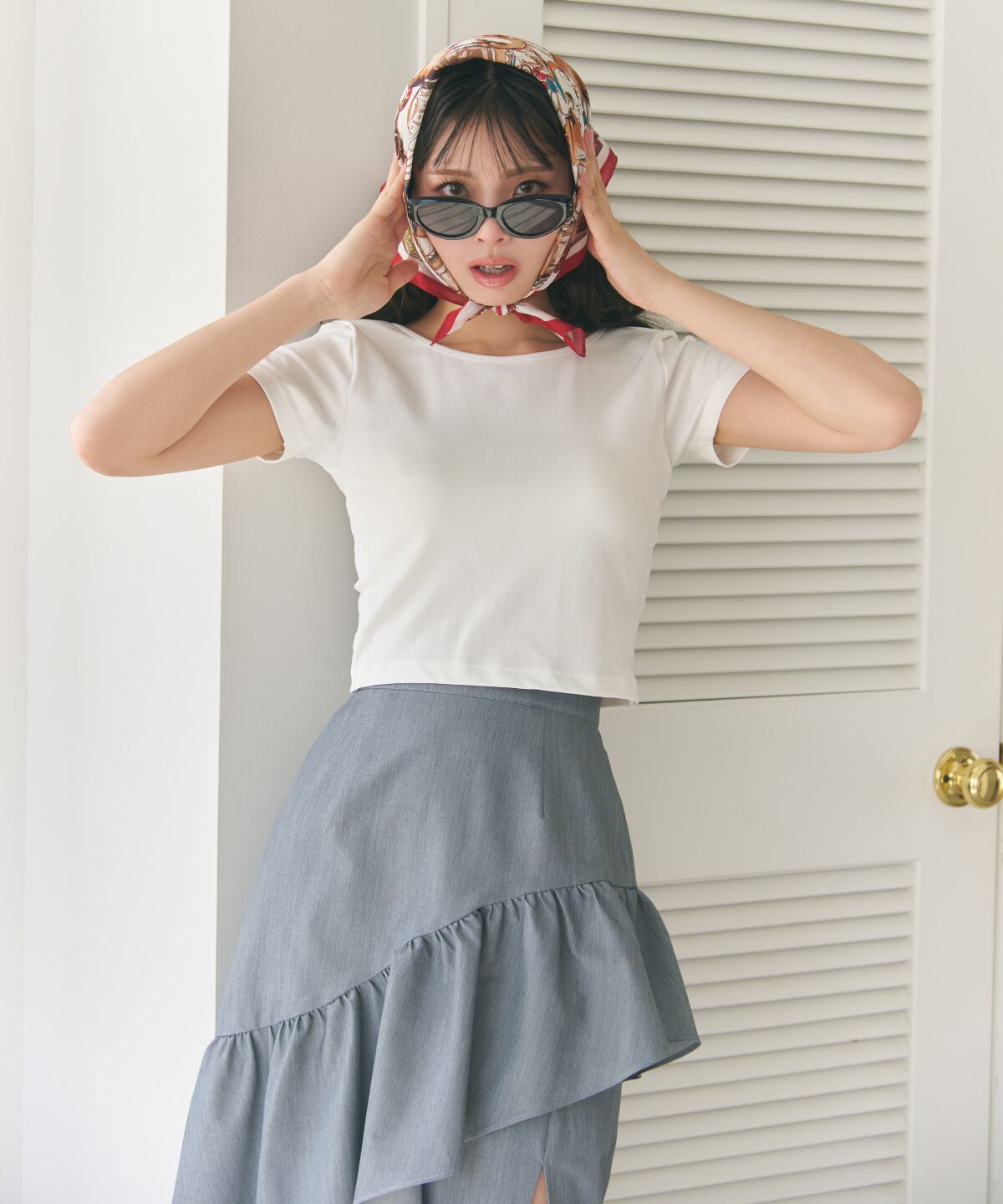 REDYAZEL「アシメフリルスカート」|フレア|