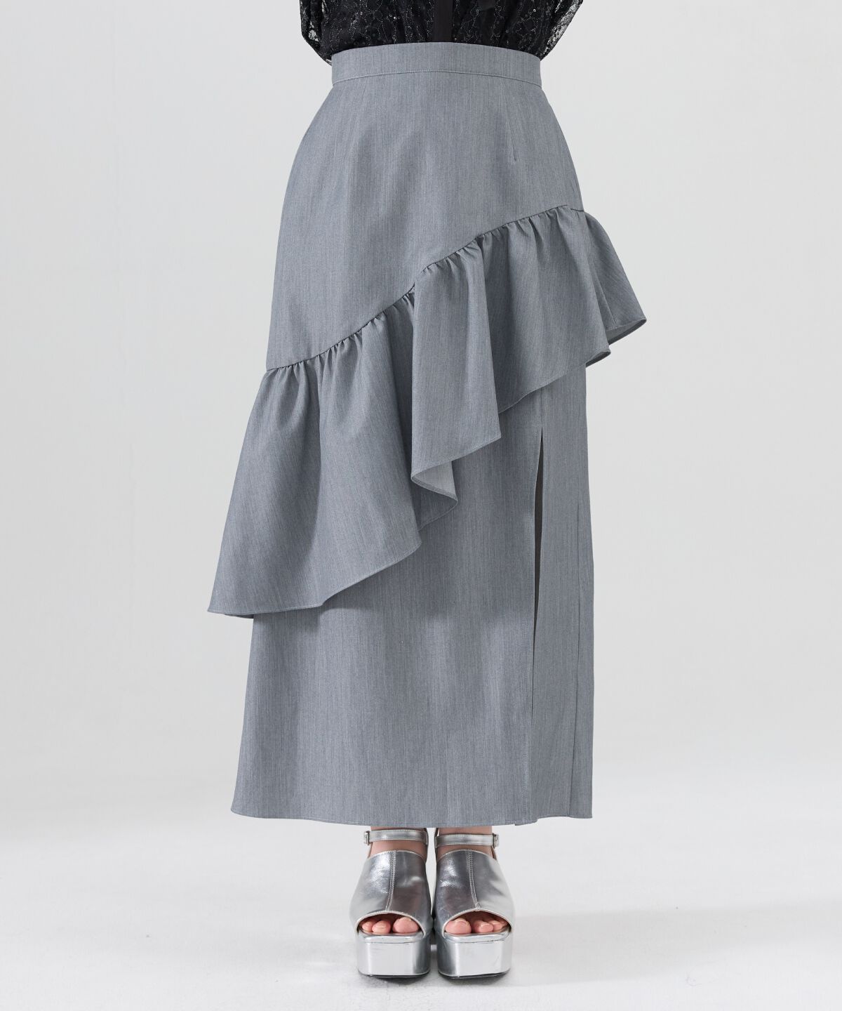 REDYAZEL「アシメフリルスカート」|フレア|
