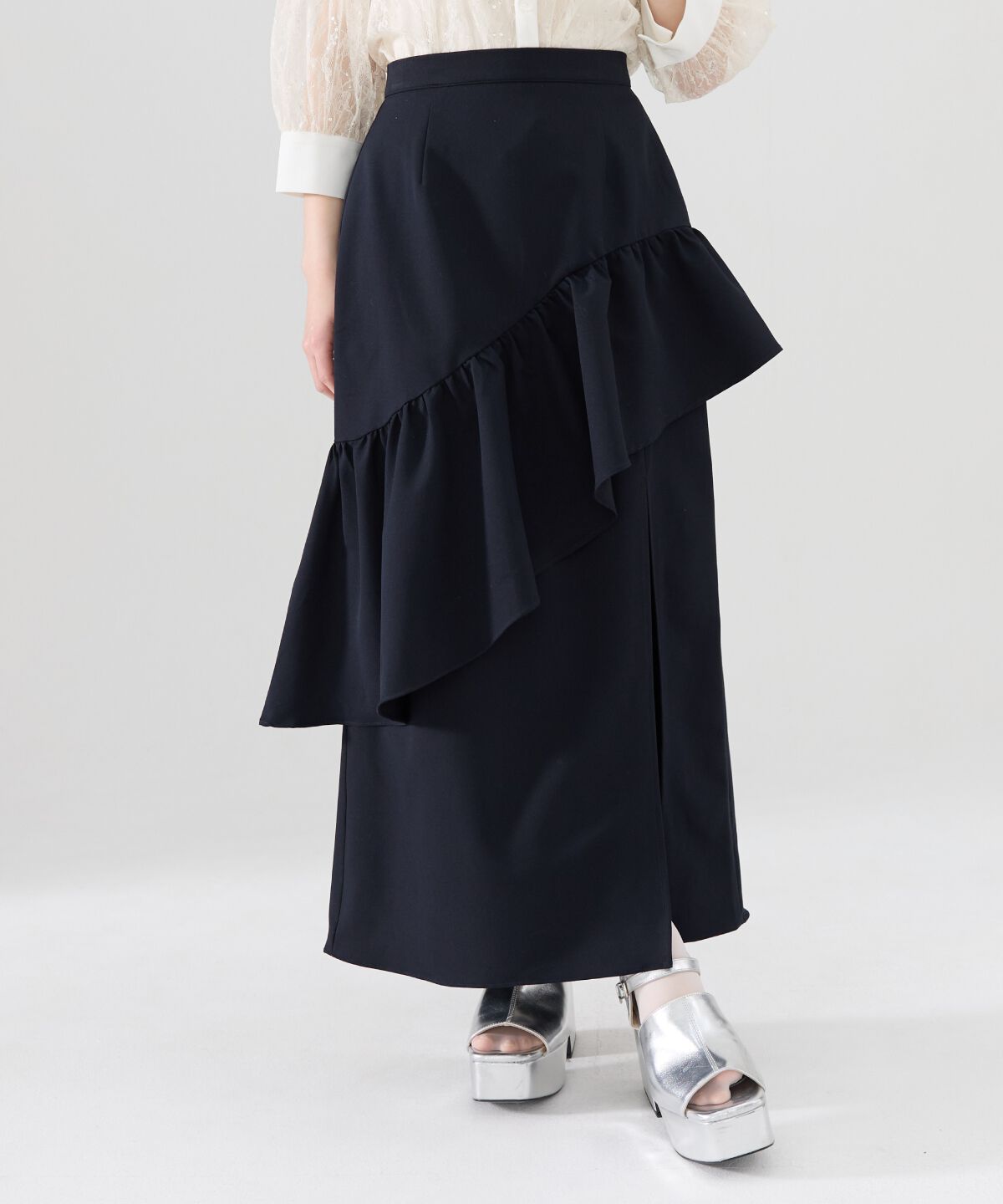 REDYAZEL「アシメフリルスカート」|フレア|