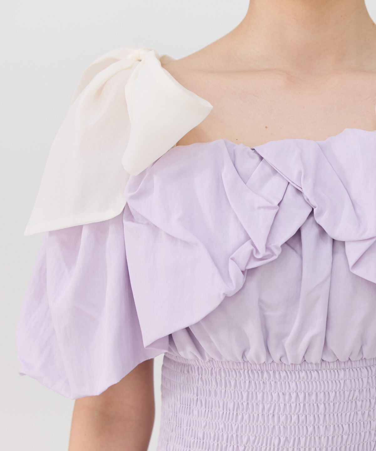 REDYAZEL「ショルダーリボンオフショルワンピース」|ワンピース|