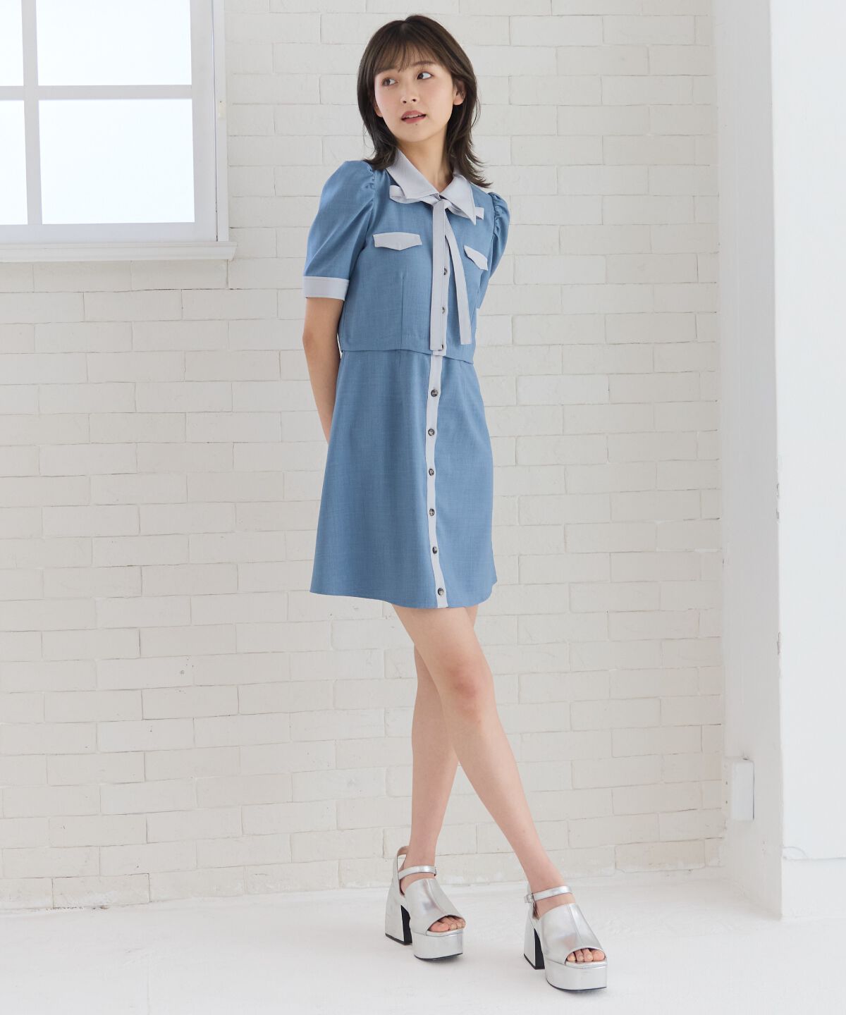 REDYAZEL「2WAYバイカラーミニワンピース」|ワンピース|