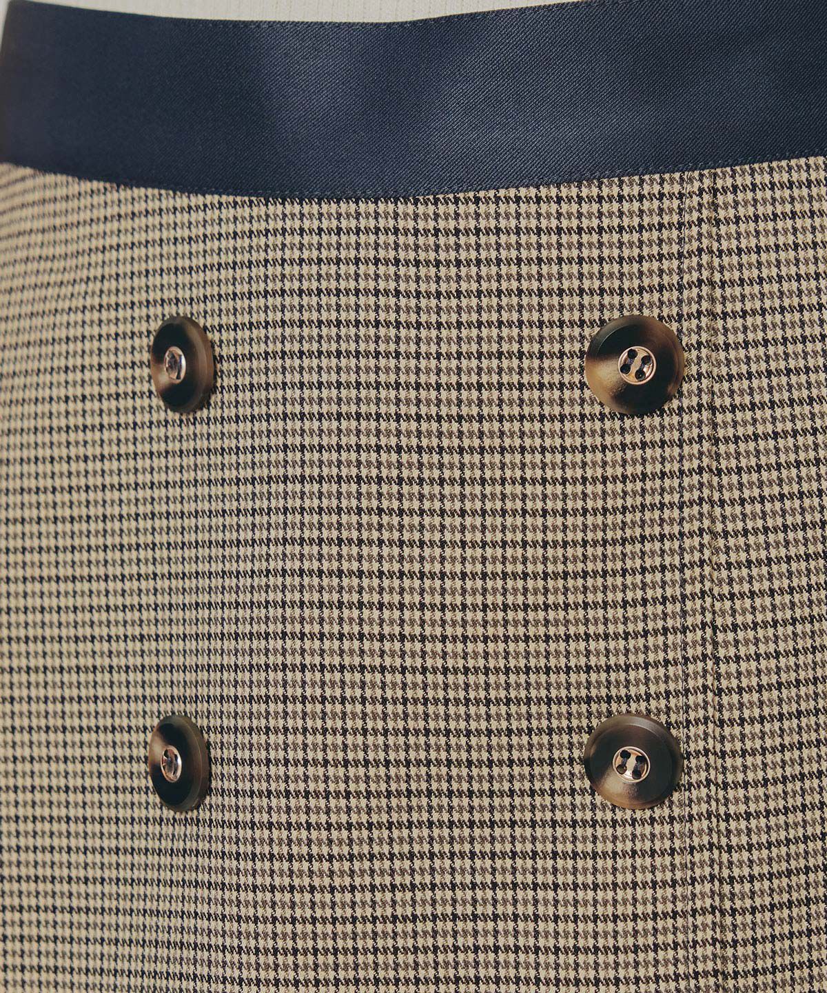 REDYAZEL「グレンチェックミニラップスカートライクショートパンツ」|台形|