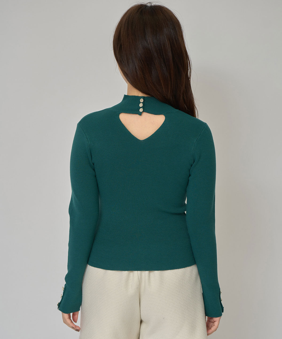 REDYAZEL「2WAYハイネックボタンニットトップス」|ニット・セーター|