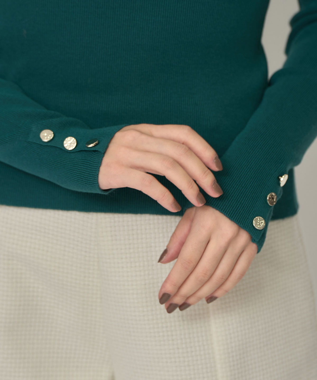 REDYAZEL「2WAYハイネックボタンニットトップス」|ニット・セーター|