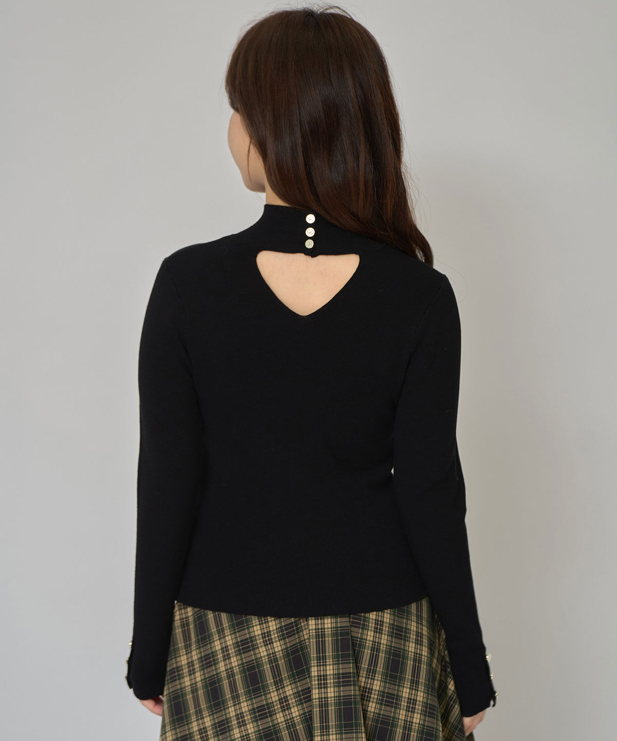 REDYAZEL「2WAYハイネックボタンニットトップス」|ニット・セーター|