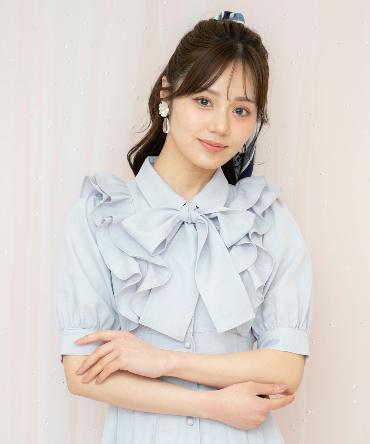 WILLSELECTION「ラッフルリボンタイシャツワンピース」|ワンピース|