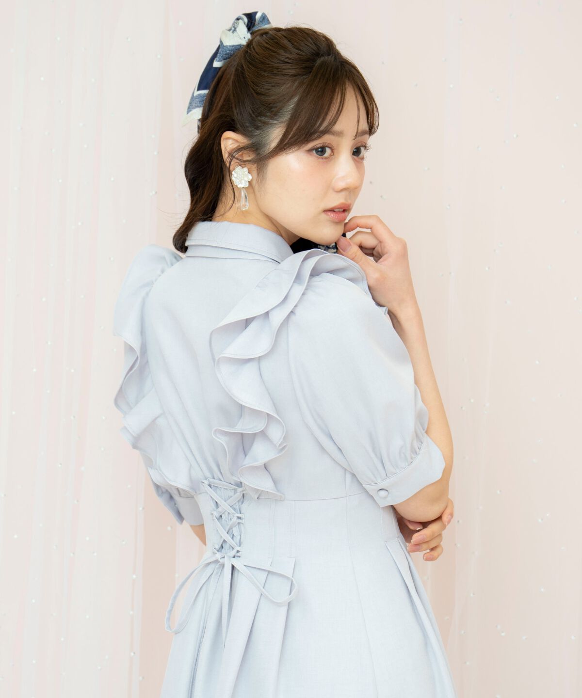 WILLSELECTION「ラッフルリボンタイシャツワンピース」|ワンピース|