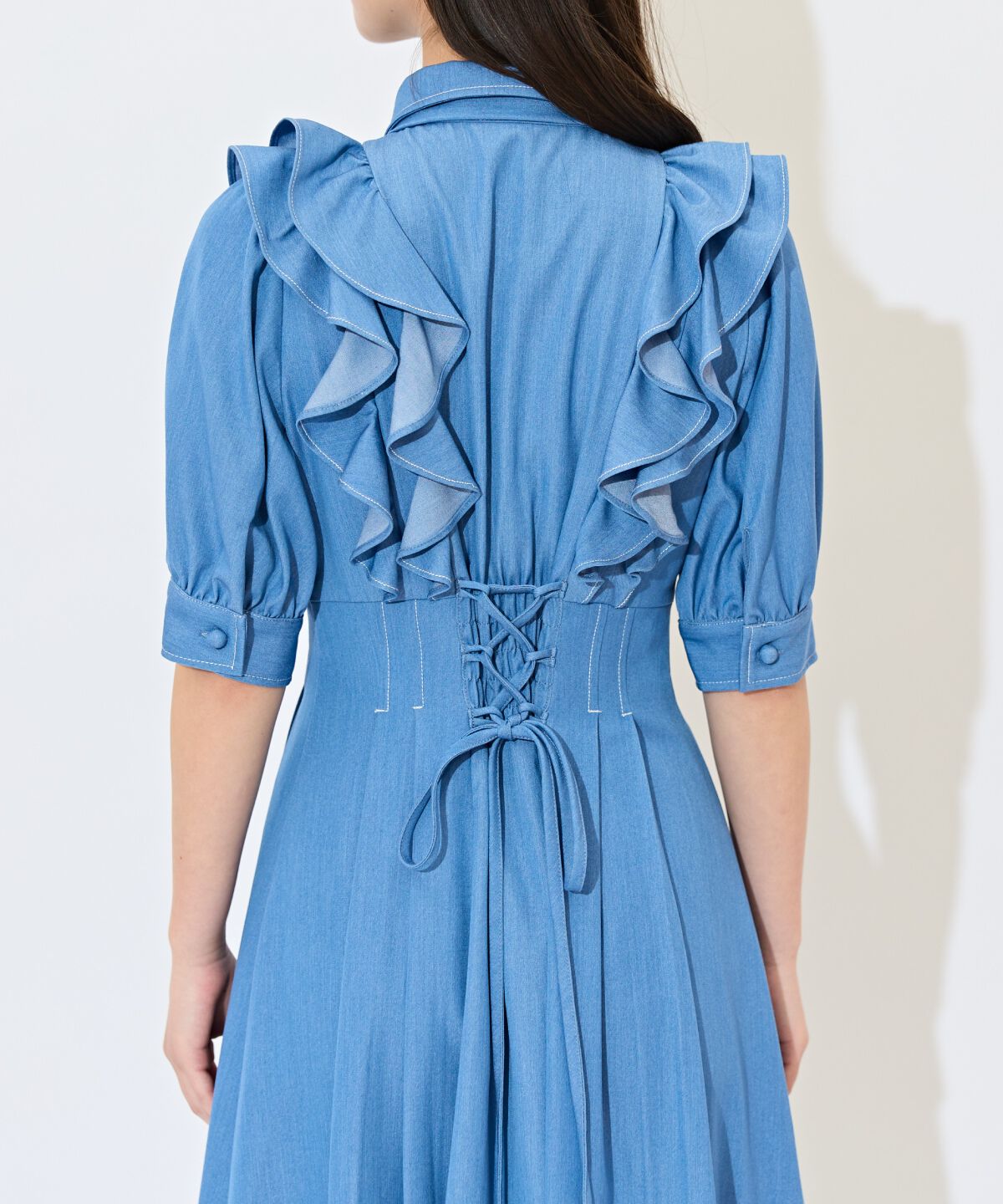 WILLSELECTION「ラッフルリボンタイシャツワンピース」|ワンピース|