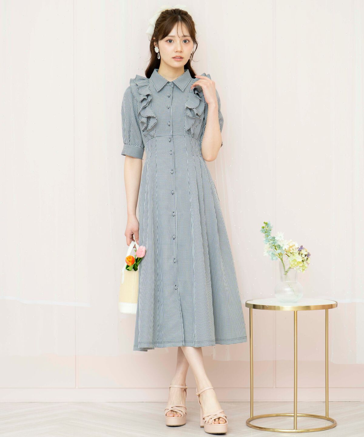 WILLSELECTION「ラッフルリボンタイシャツワンピース」|ワンピース|