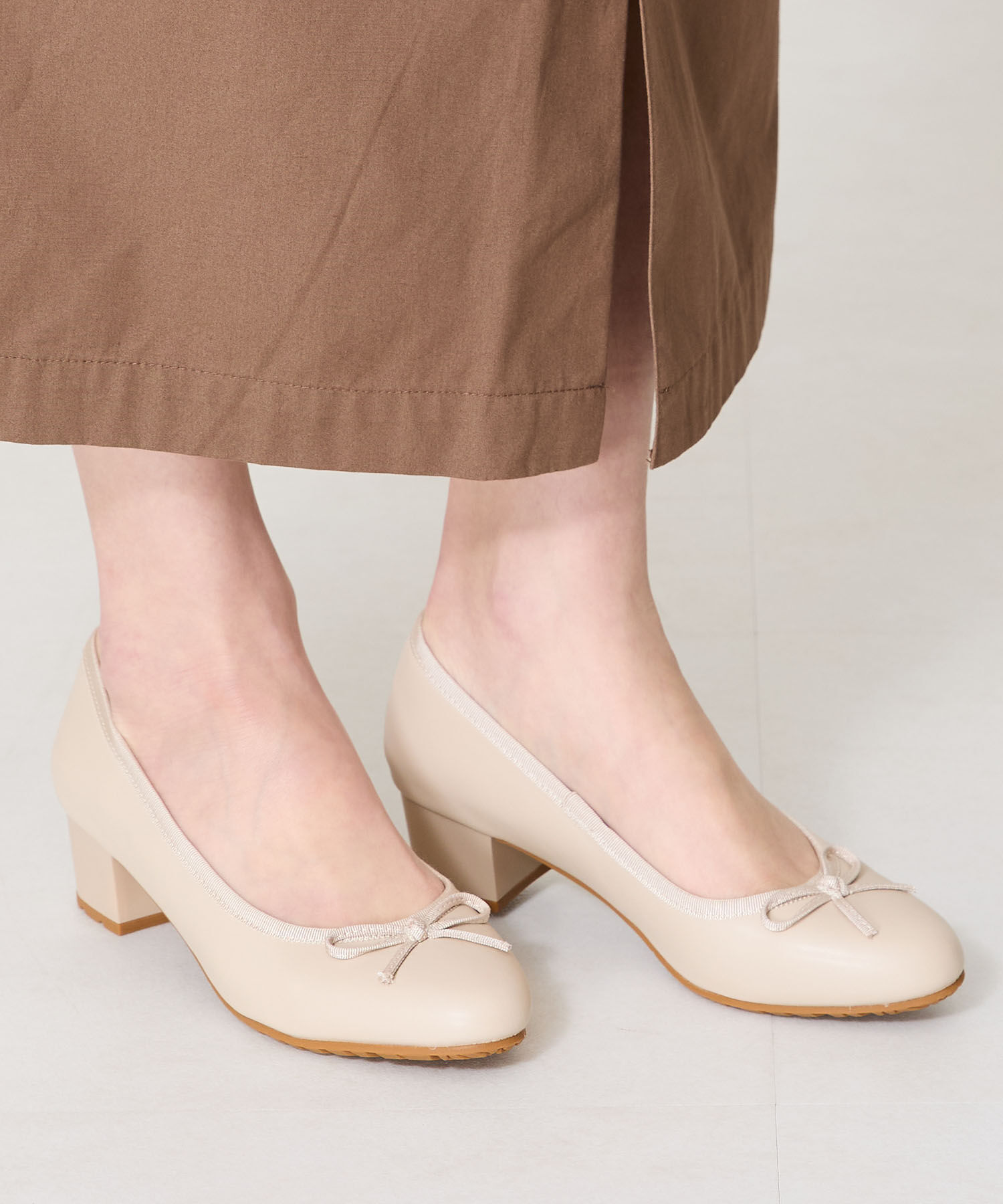 ORiental TRaffic「【防水】 ラウンドトゥ バレエ レイン パンプス /R-1017 バレエシューズ ヒール4.3ｃｍ」|パンプス|