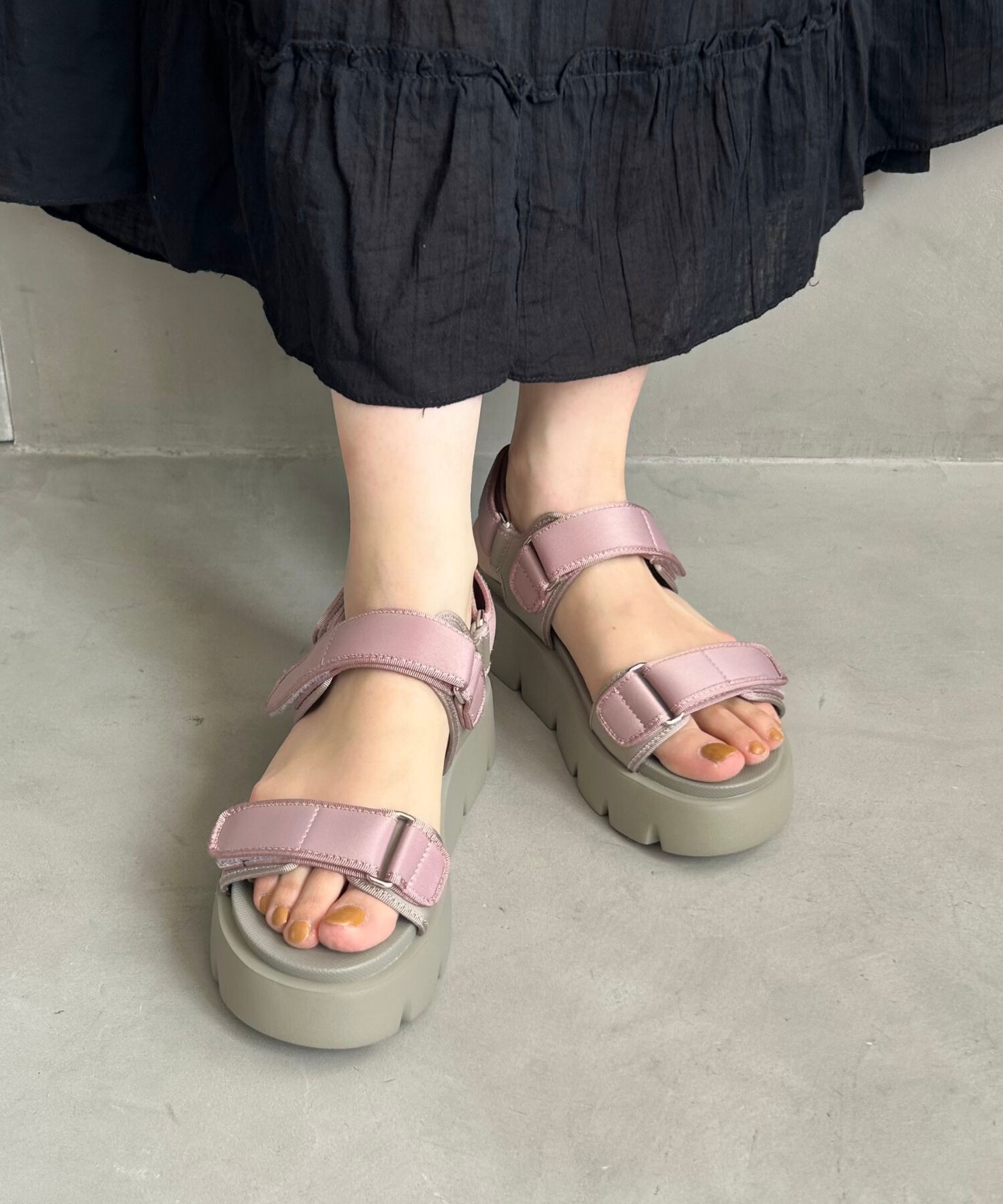 ORiental TRaffic「【アウトレット価格】厚底ナイロンベルトスポーツサンダル/OT3212 サンダル 厚底 スポサン 人気」|サンダル|