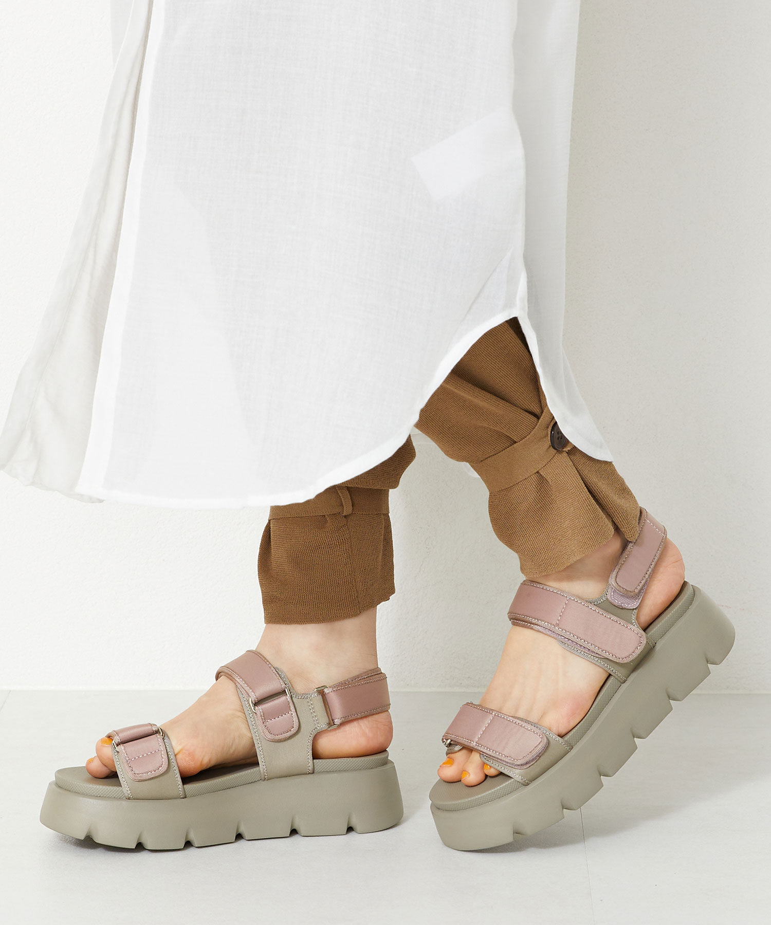 ORiental TRaffic「【アウトレット価格】厚底ナイロンベルトスポーツサンダル/OT3212 サンダル 厚底 スポサン 人気」|サンダル|