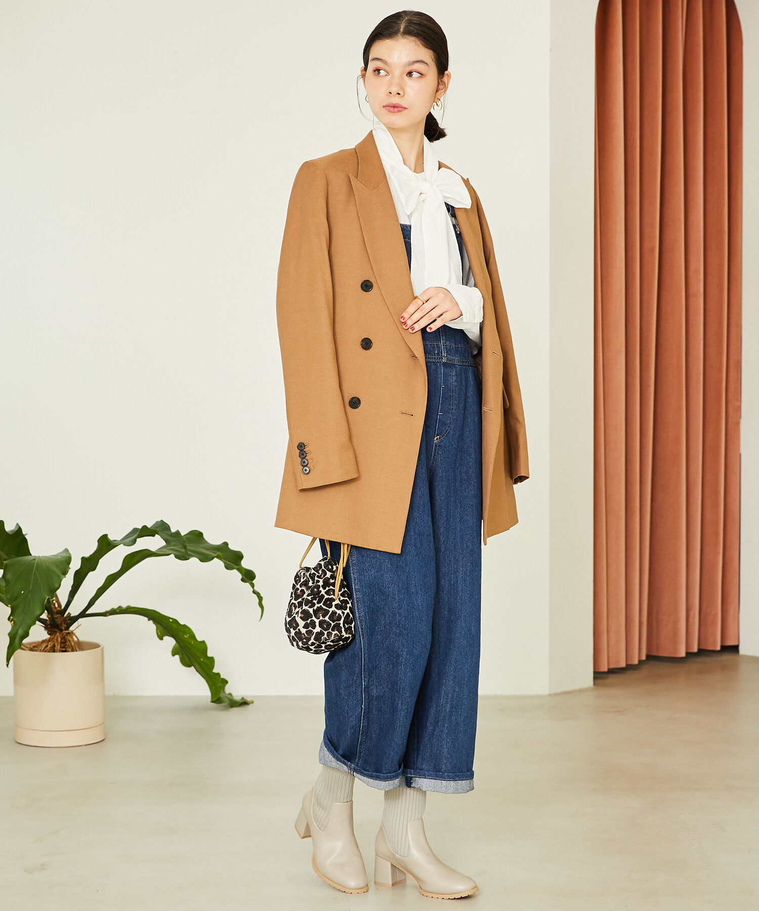 ORiental TRaffic「【 美脚 】スクエアトゥ ニット ヒール ブーツ /31403  足首柔らか ヒール6cm」|ショートブーツ|