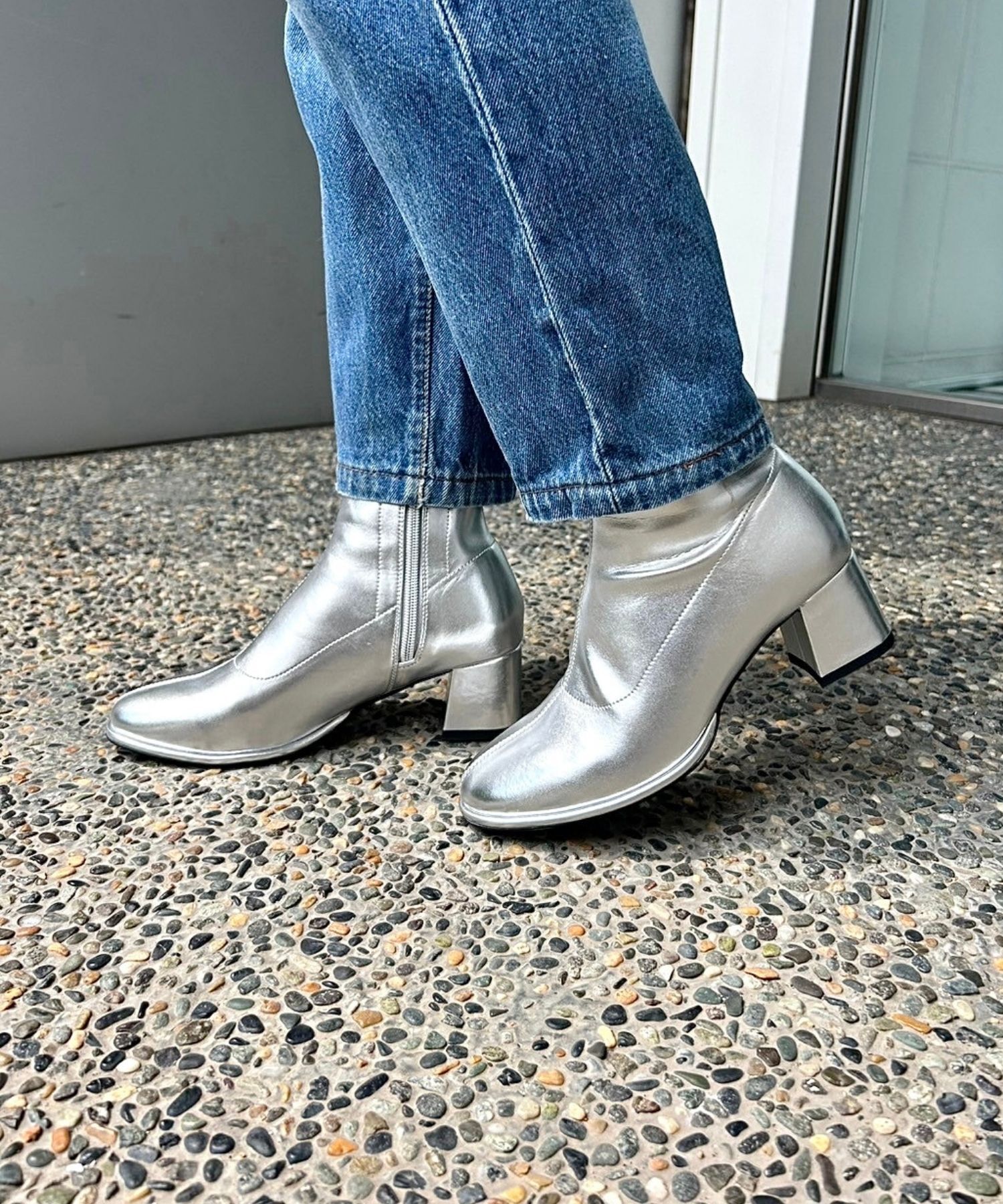 ORiental TRaffic「ラウンドトゥストレッチブーツ/31425」|ショートブーツ|