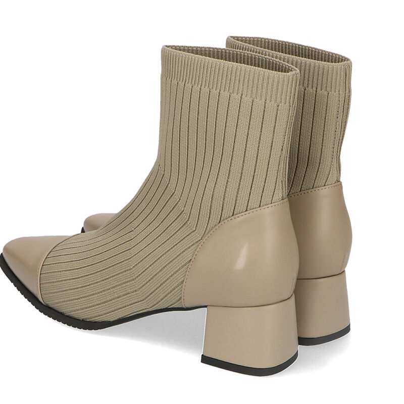 ORiental TRaffic「切替 ニット ヒールブーツ /31407 柔らかい ストレッチ」|ショートブーツ|