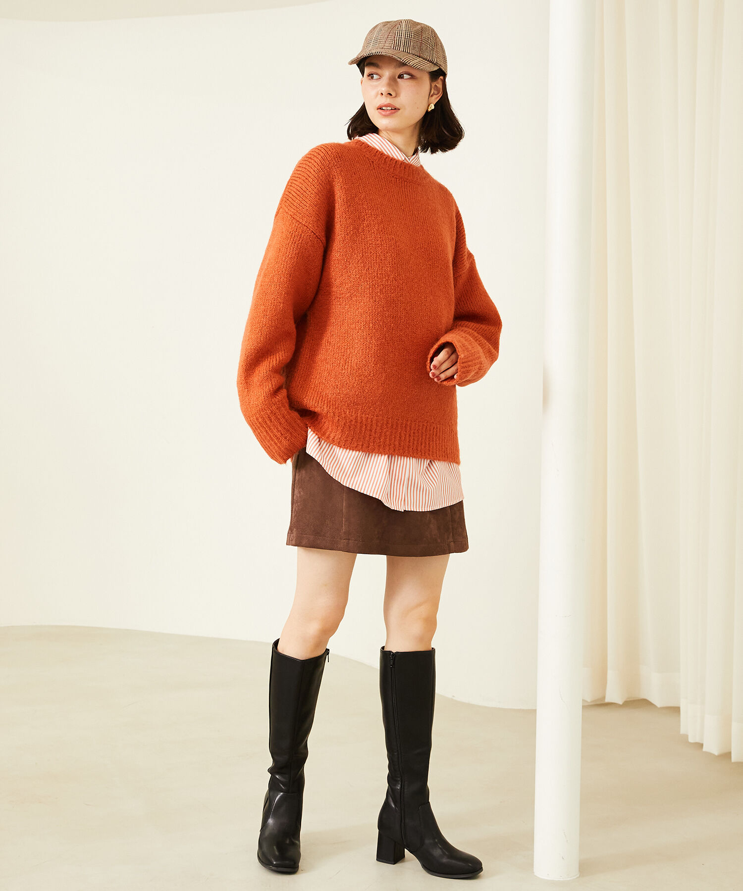 ORiental TRaffic「スクエアトゥヒールロングブーツ/31503」|ロングブーツ|