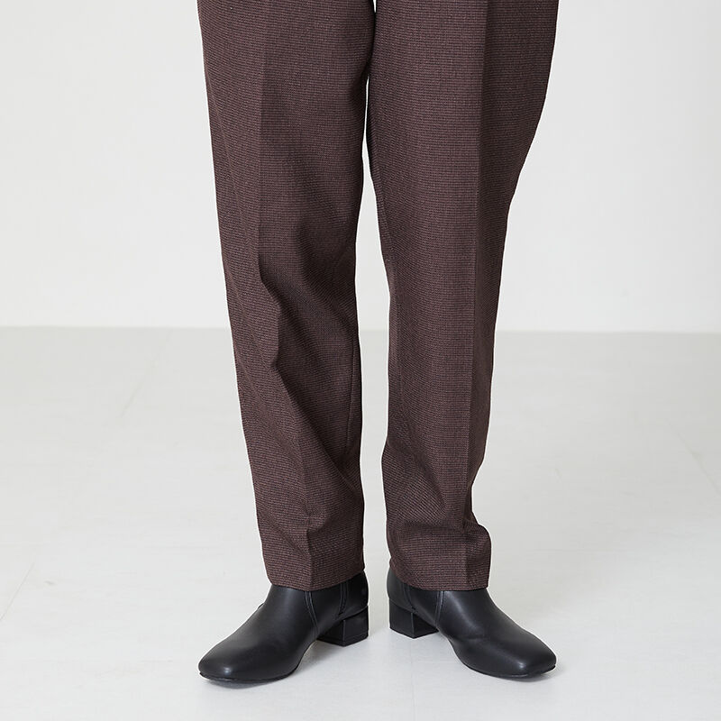 WA Oriental TRaffic「【 防寒 】スクエアトゥ プレーン ショートブーツ /32401 中敷き起毛 ＆ クッション」|ショートブーツ|