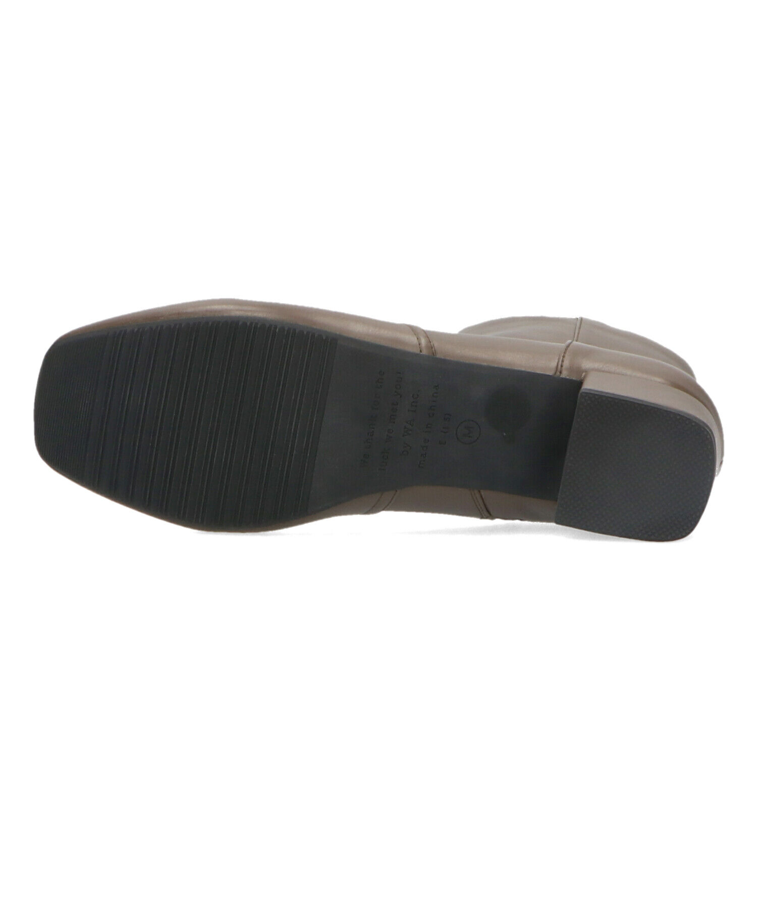 WA Oriental TRaffic「【 防寒 】スクエアトゥ プレーン ショートブーツ /32401 中敷き起毛 ＆ クッション」|ショートブーツ|