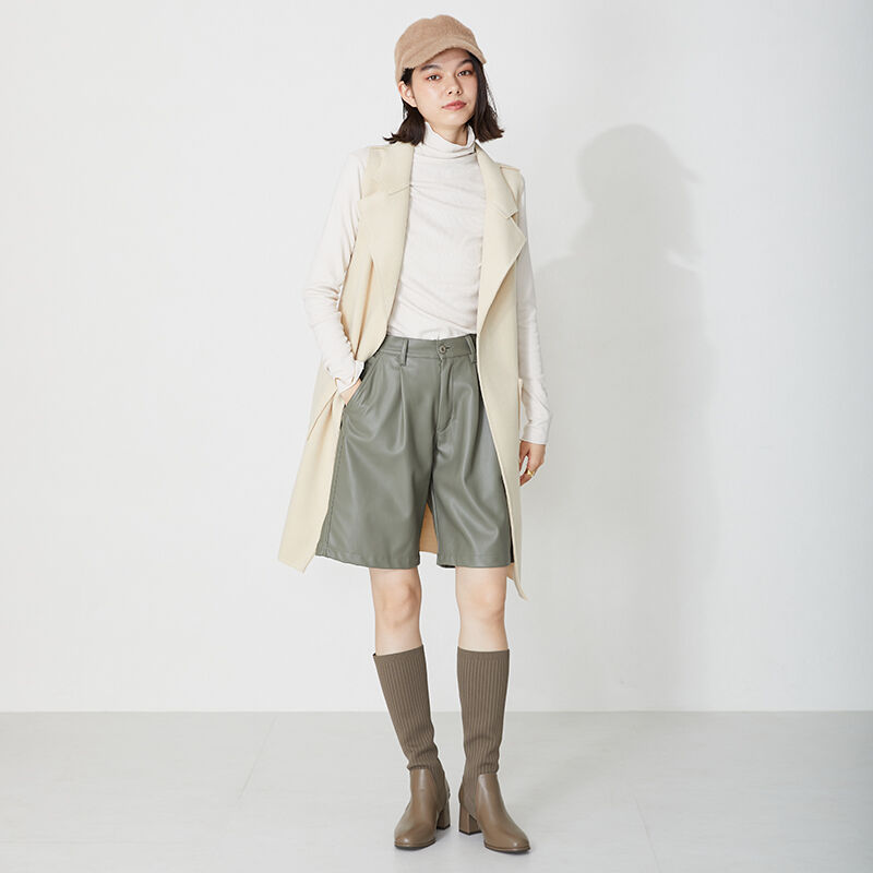 ORiental TRaffic「ニット ロング ヒール ブーツ /31509 太ヒール ヒール6ｃｍ」|ロングブーツ|