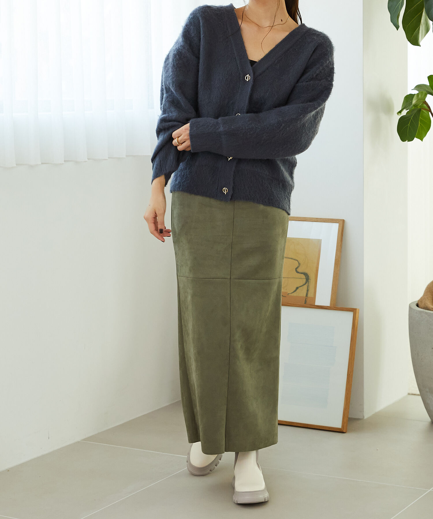 ORiental TRaffic「Vネックニットカーディガン/MO33N02」|ニット・セーター|