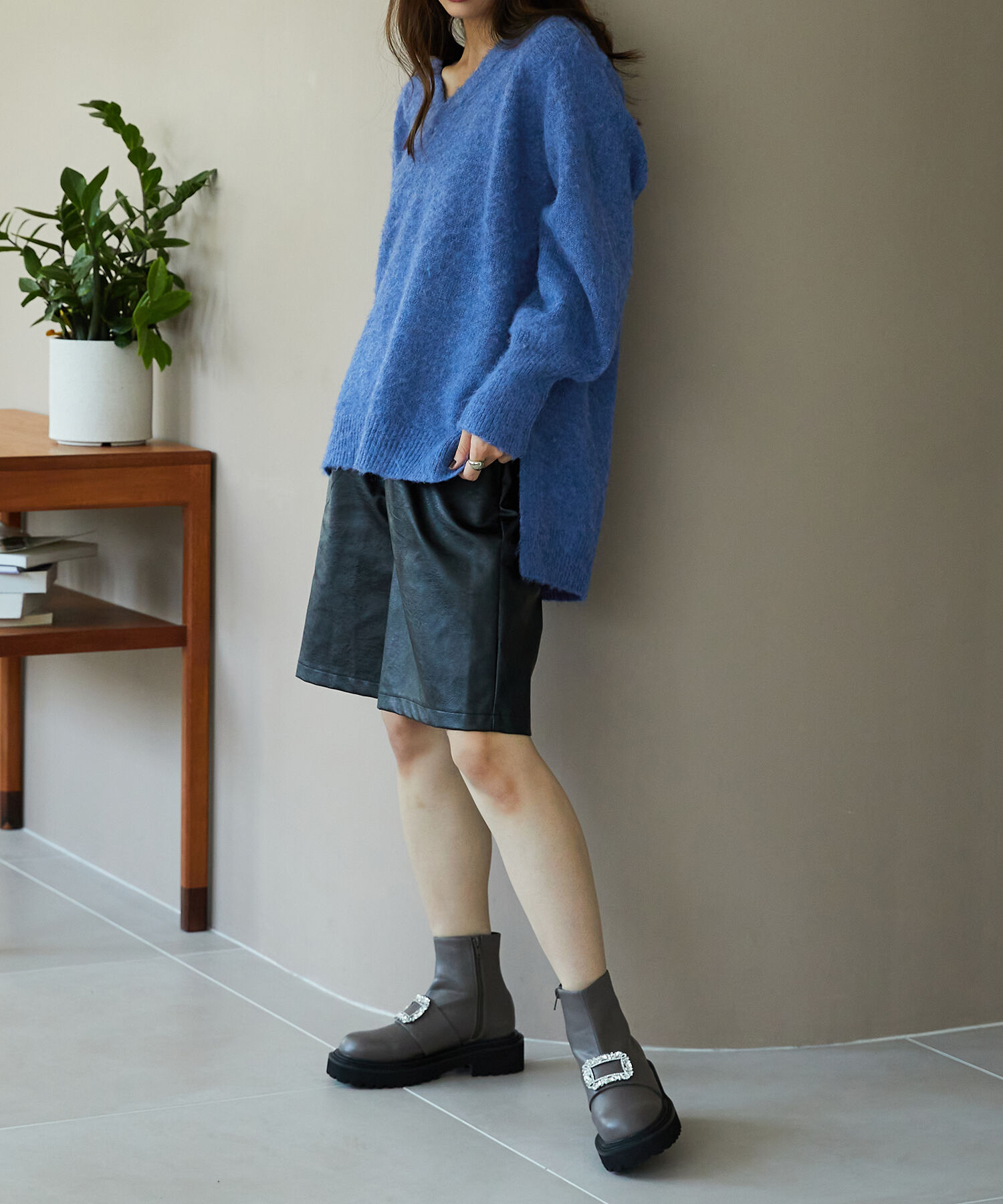 ORiental TRaffic「メランジVネックニットプルオーバー/MO33N06」|ニット・セーター|